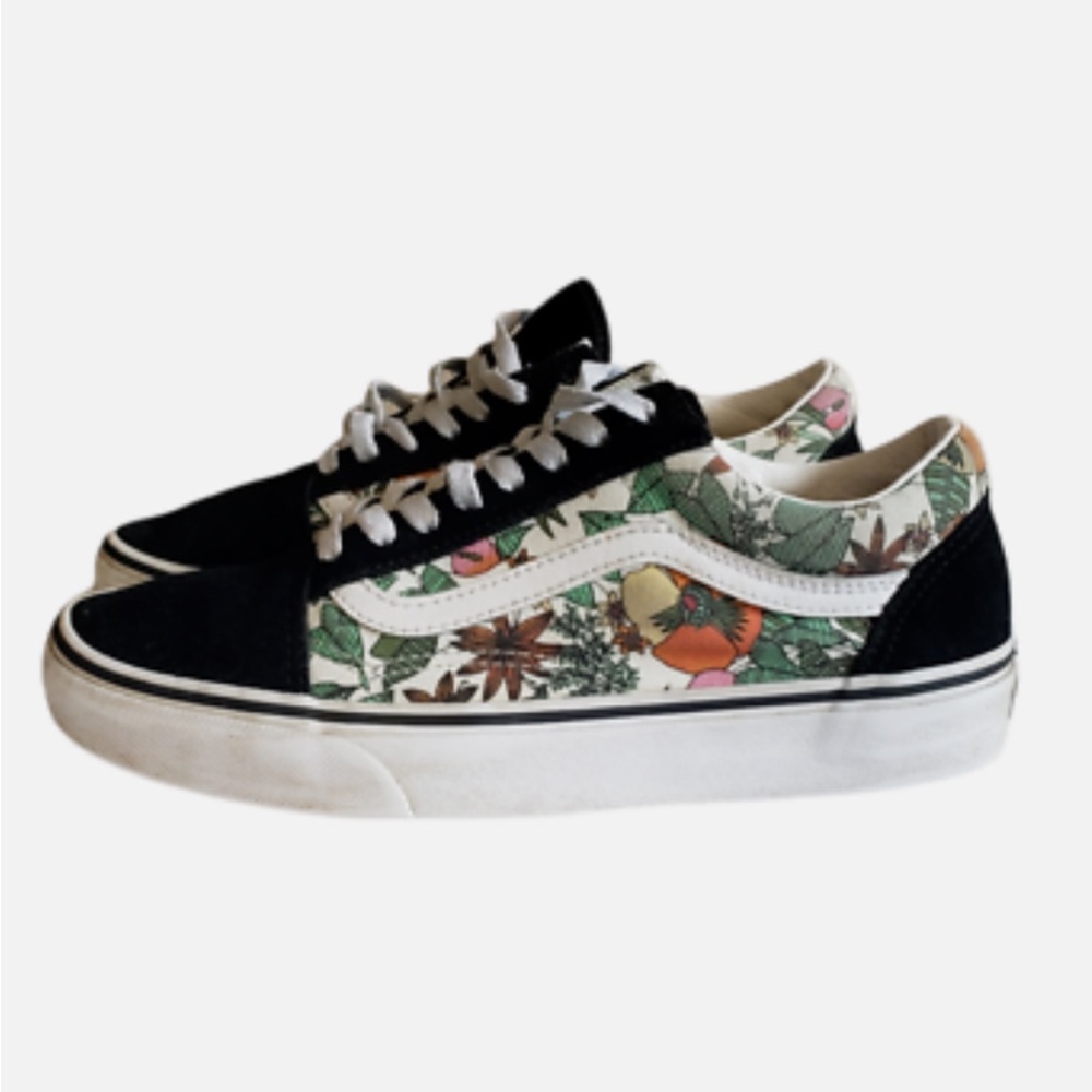 VANS Old Skool Multi Tropic Black Skate Sneaker Shoes Men’s Size 6.5 Women’s 8